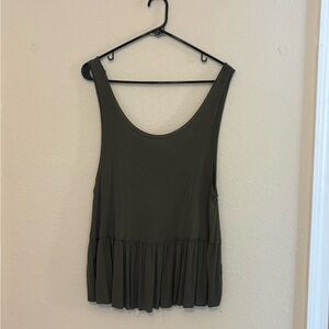 Elegant Olive Sleeveless Tank Top